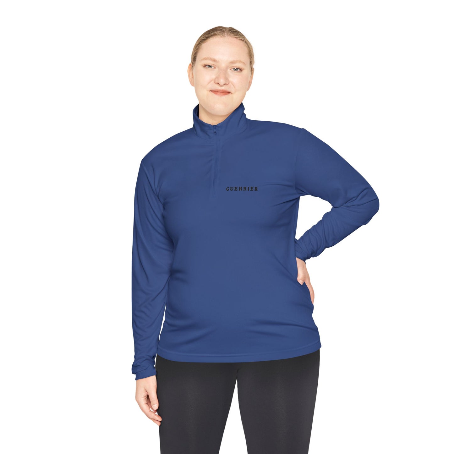 Quarter-Zip Pullover — Minimal "CUREDIED" Chest Logo Pullover