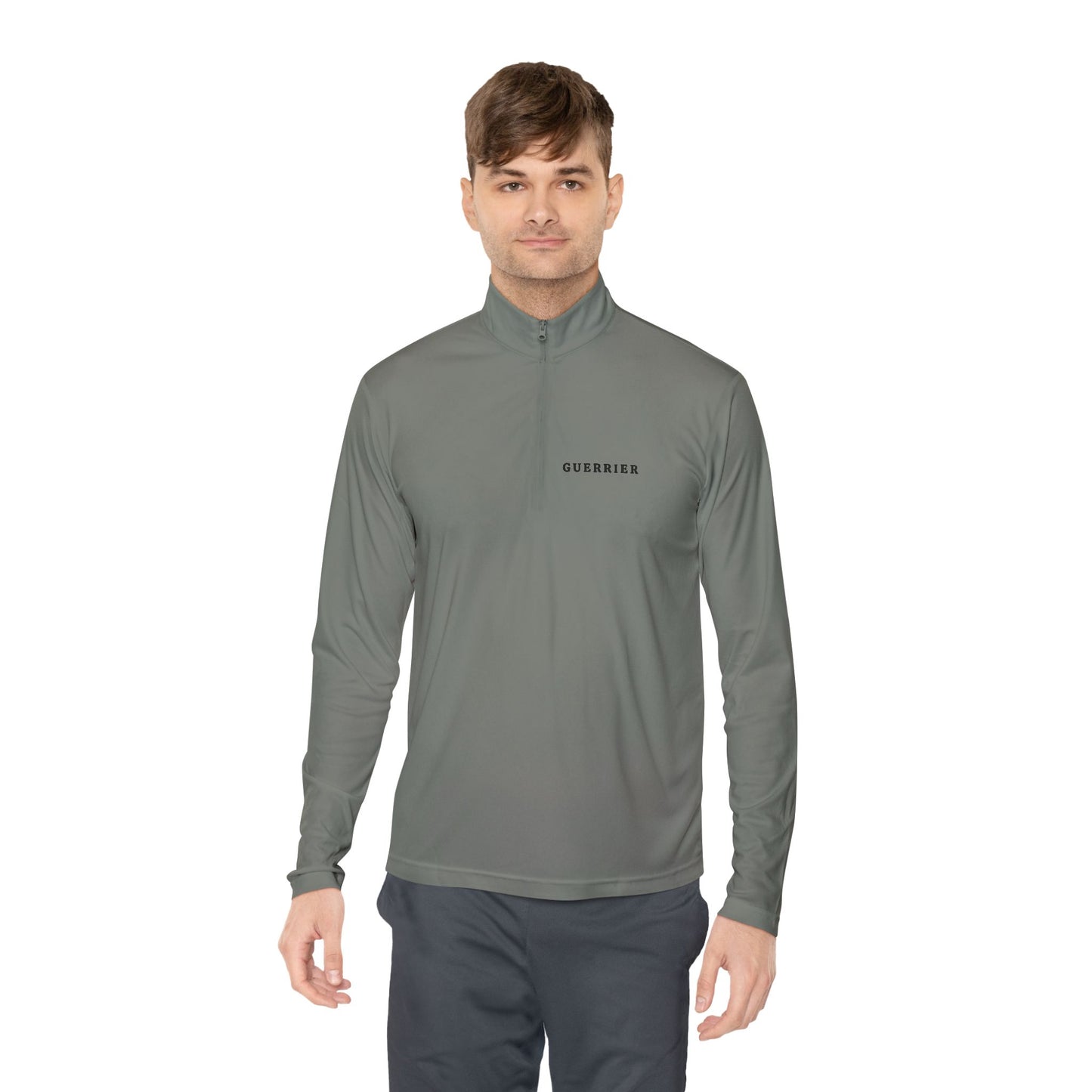 Quarter-Zip Pullover — Minimal "CUREDIED" Chest Logo Pullover