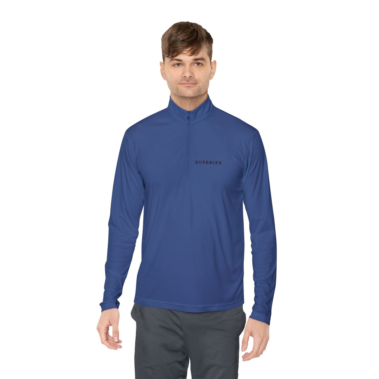 Quarter-Zip Pullover — Minimal "CUREDIED" Chest Logo Pullover