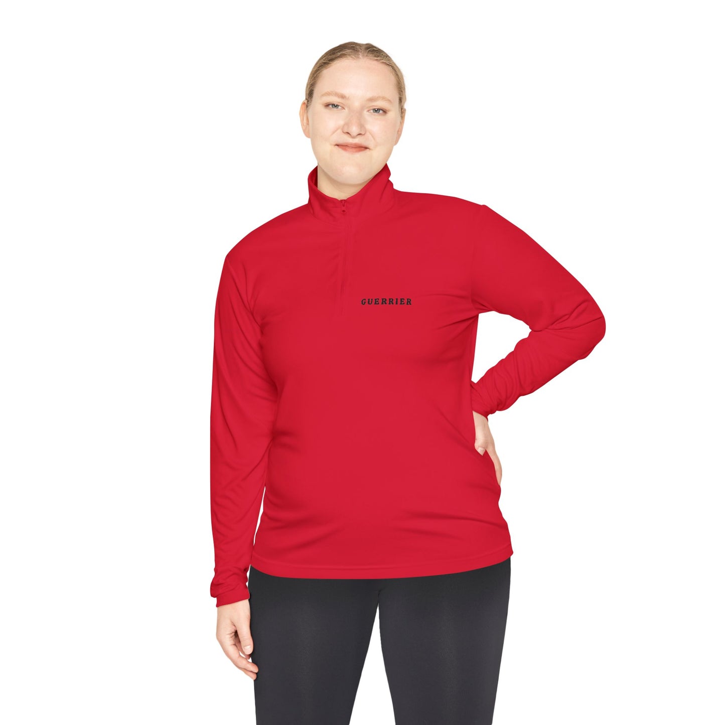 Quarter-Zip Pullover — Minimal "CUREDIED" Chest Logo Pullover