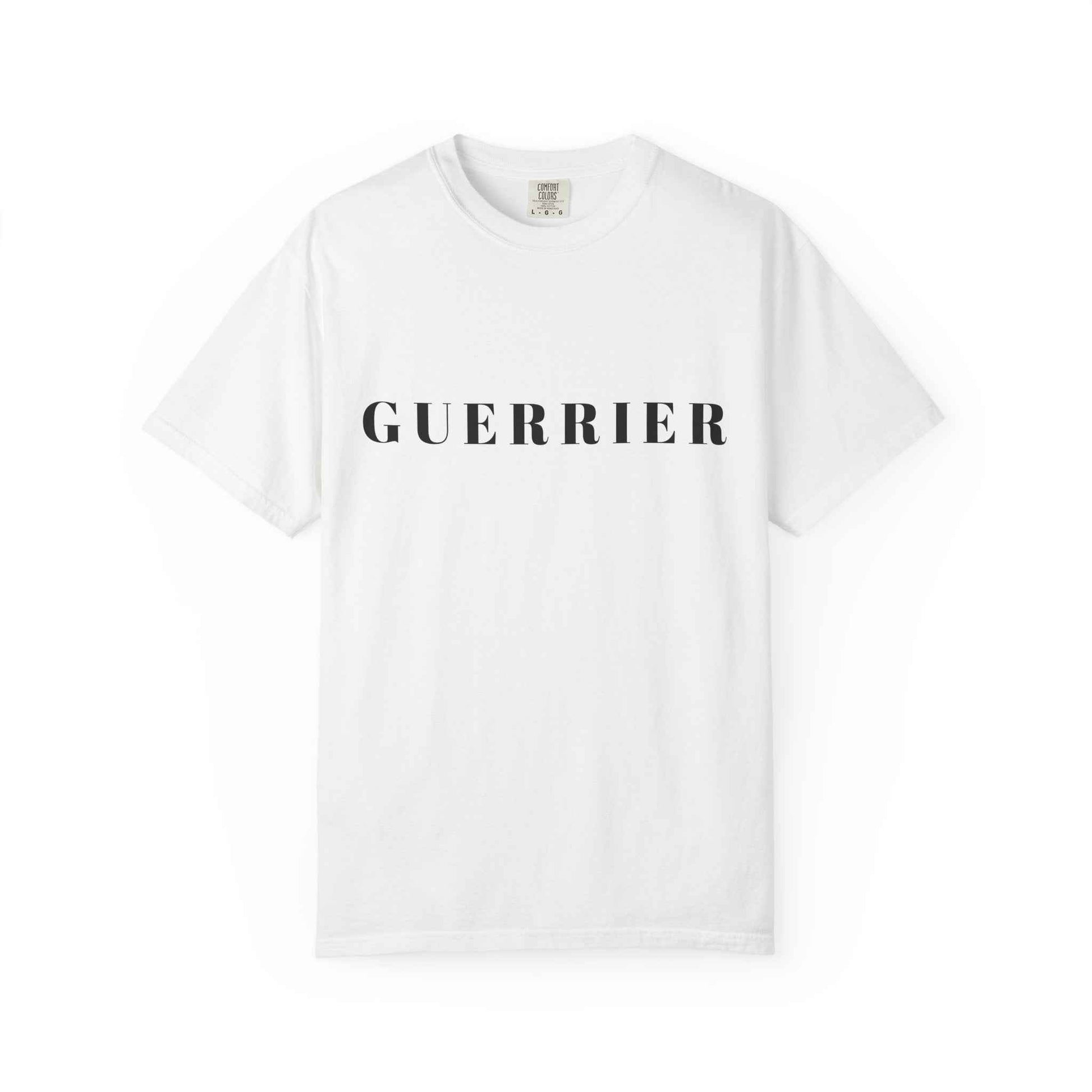 Guerrier T-Shirt — Bold Stencil Lettering Tee