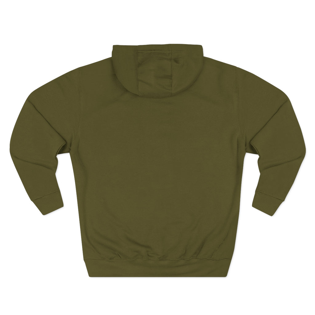 Guerrier Minimalist Hoodie — French 'Guerrier' Text Fleece Pullover