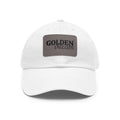 Golden Dream Leather Patch Dad Hat — Adjustable Casual Baseball Cap