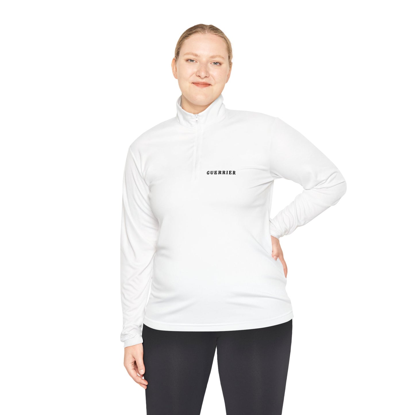 Quarter-Zip Pullover — Minimal "CUREDIED" Chest Logo Pullover