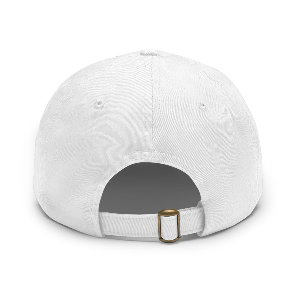 Golden Dream Leather Patch Dad Hat — Adjustable Casual Baseball Cap