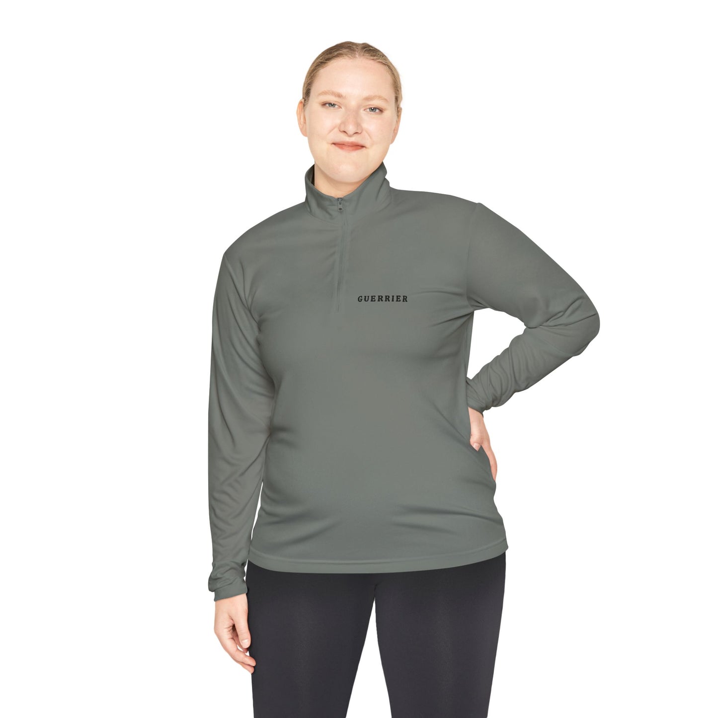 Quarter-Zip Pullover — Minimal "CUREDIED" Chest Logo Pullover